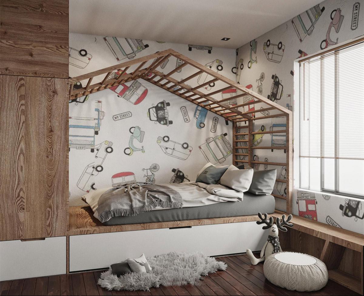 Thiết kế nội thất chung cư 62m2 2 phòng ngủ giản đơn